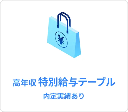 高年収特別給与テーブル内定実績あり